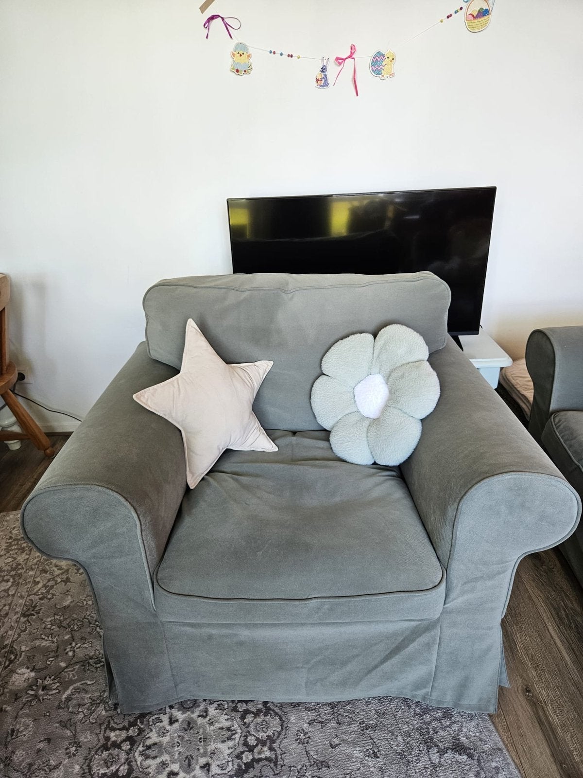 IKEA Ektorp fauteuil met afneembare hoes, Ophalen, 75 tot 100 cm, Zo goed als nieuw, 100 tot 125 cm