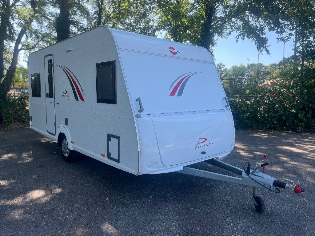 Burstner Premio 450 TS - Zo goed als nieuw, compleet!, Rondzit, Frans bed, 750 - 1000 kg, Particulier
