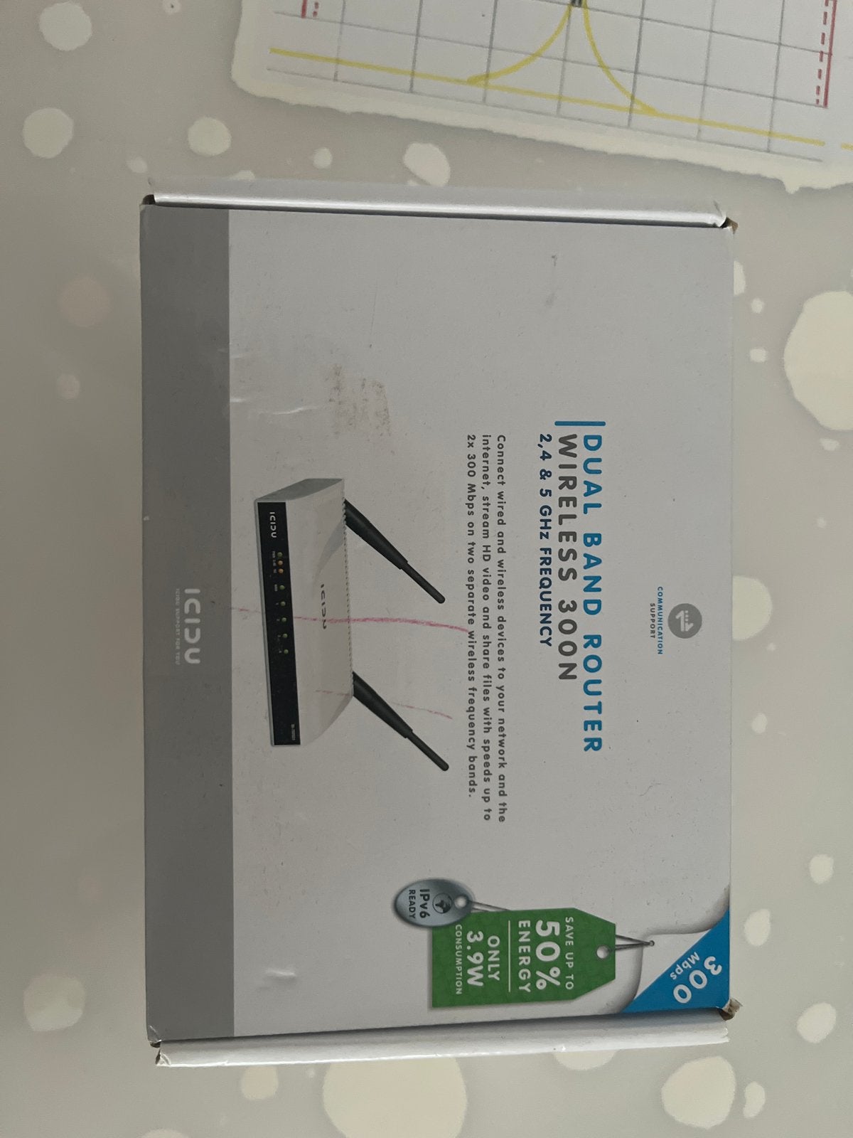 ICIDU Dual Band Wireless 300N Route z.g.a.n  in doos, Ophalen of Verzenden, Nieuw, Router