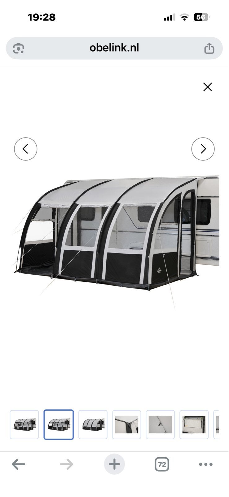 Obelink Viera 390 Caravan Voortent - Zo goed als nieuw, Caravans en Kamperen, Voortenten en Luifels, Ophalen, Zo goed als nieuw