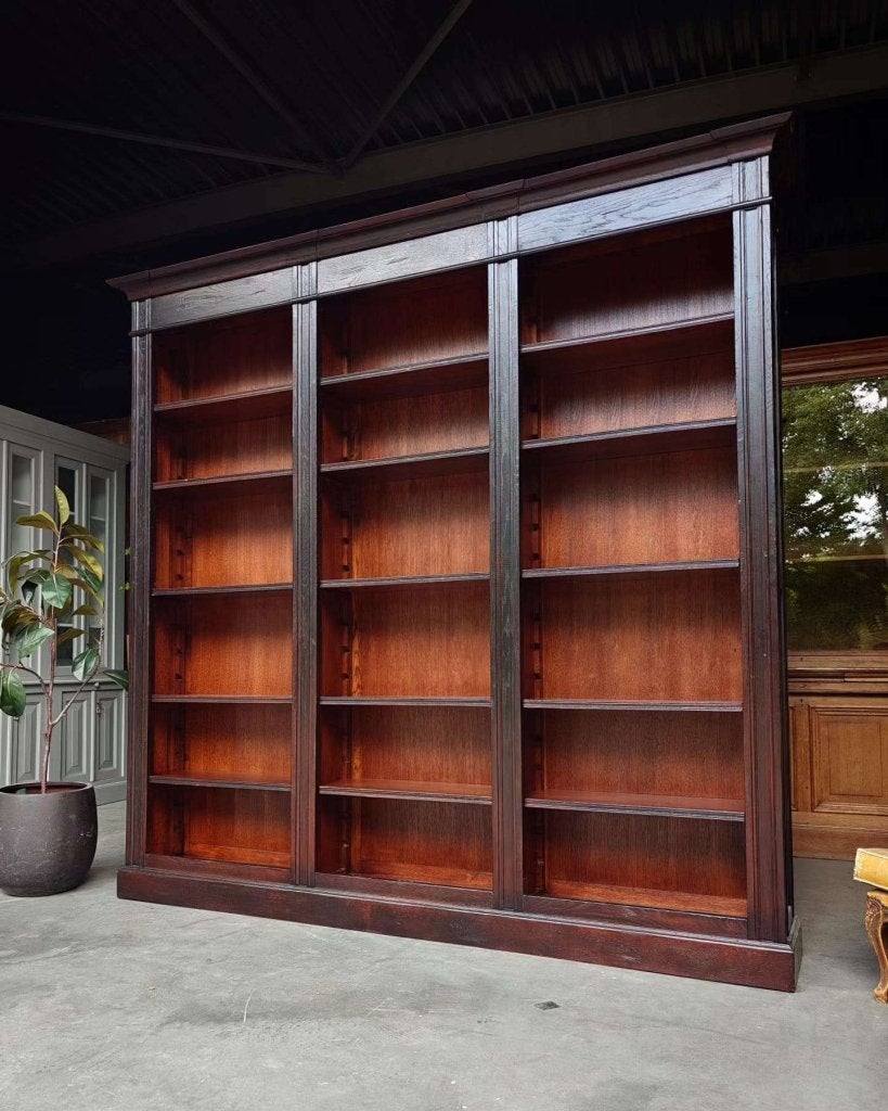 Prachtige eikenhouten boekenkast | Demontabel! | #7885, Huis en Inrichting, Gebruikt, Met deur(en), -, 200 cm of meer
