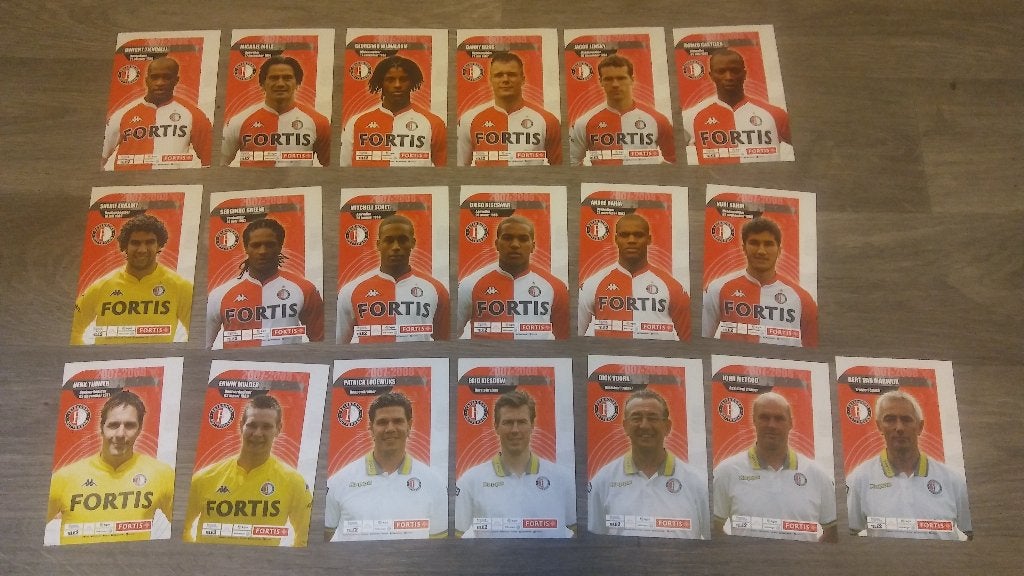 Feyenoord voetbal selectie kaarten van Marwijk selectie, Ophalen of Verzenden, Zo goed als nieuw, Feyenoord, Overige typen