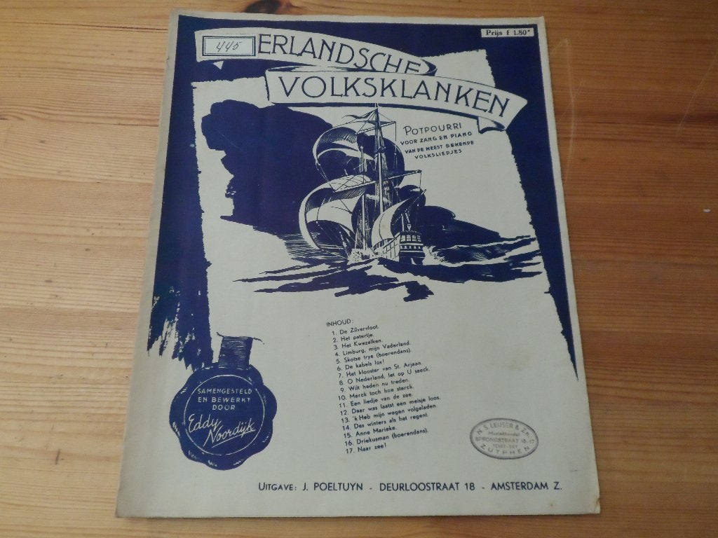 Nederlandsche volksklanken - eddy noordijk, Zang, Gebruikt, Ophalen of Verzenden, Artiest of Componist