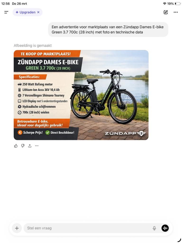 Zündapp Dames E-bike Green 3.7 700c (28 inch), Ophalen of Verzenden, Zo goed als nieuw, Overige merken