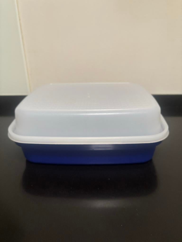 Tupperware Marineerdoos - en voorraadtrommel en gratis rasp., Ophalen of Verzenden, Gebruikt, Wit, Bak of Kom