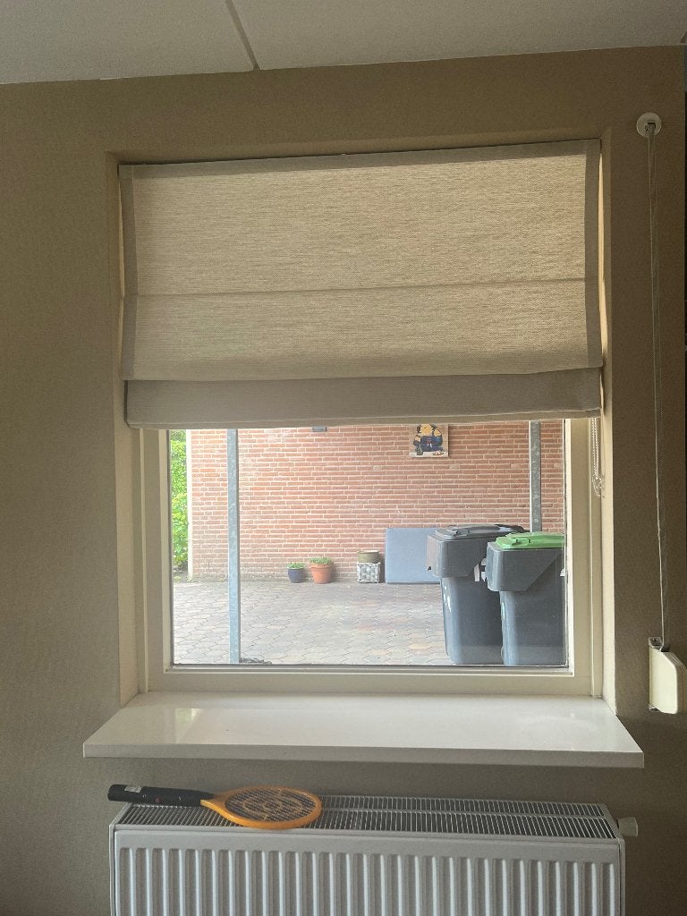 Vouwgordijn katoen, Ophalen, Beige, Karwei, Zo goed als nieuw