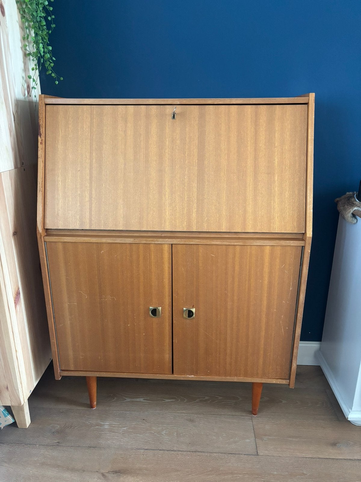 Vintage secretaire/bureaukast, Ophalen, Gebruikt