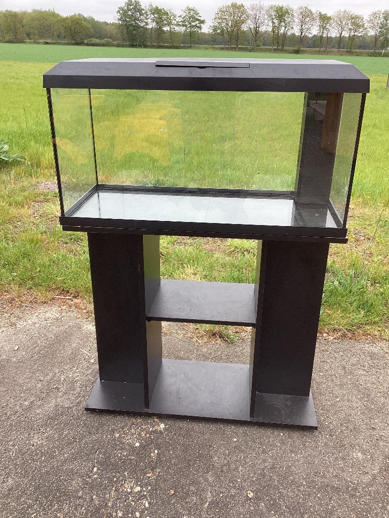 Juwel 110 met toebehoren, Dieren en Toebehoren, Ophalen, Gebruikt, Inclusief deksel, Leeg aquarium