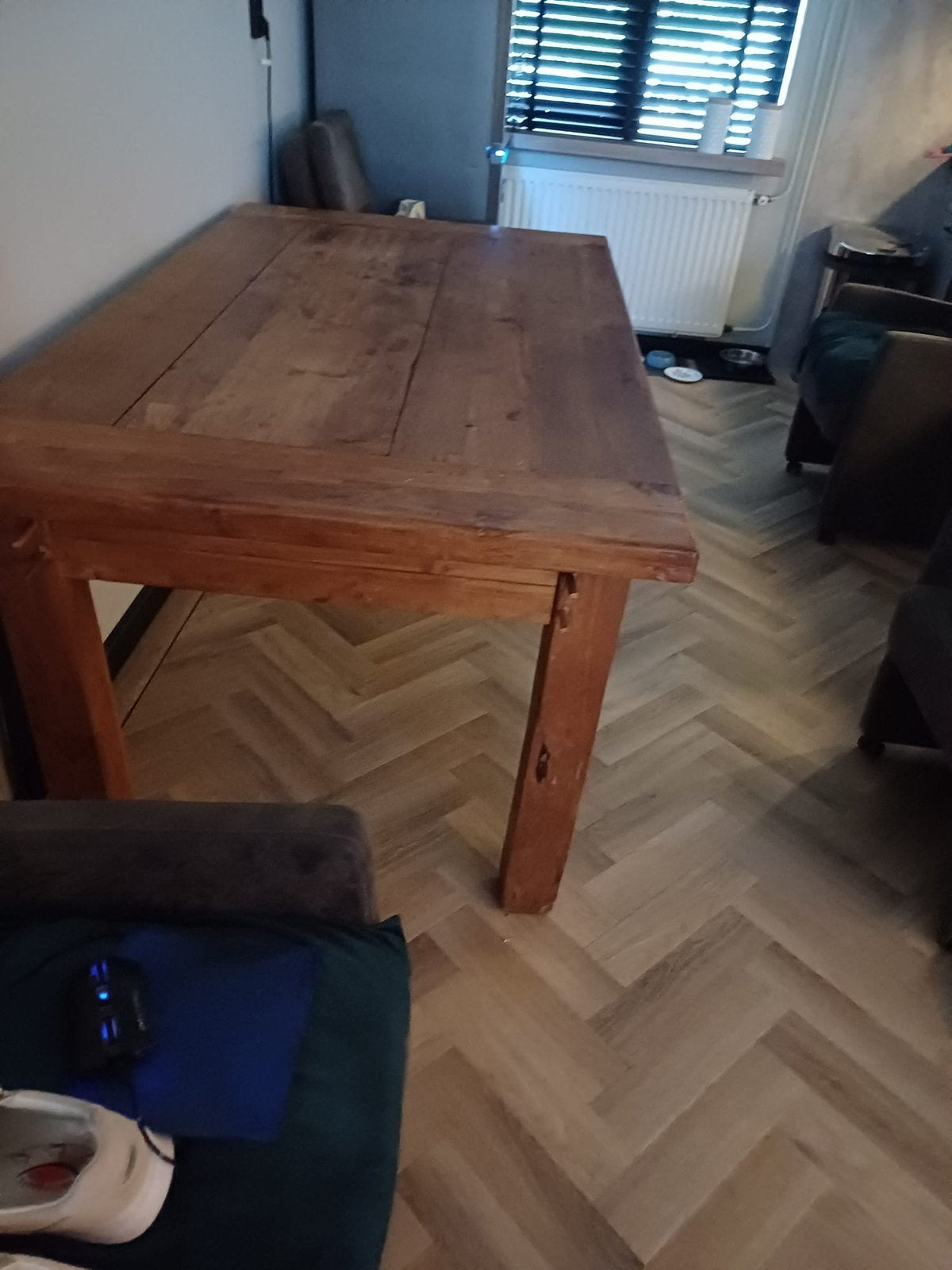 Tafel + 4 stoelen, Huis en Inrichting, Ophalen, Gebruikt, 50 tot 100 cm, 150 tot 200 cm