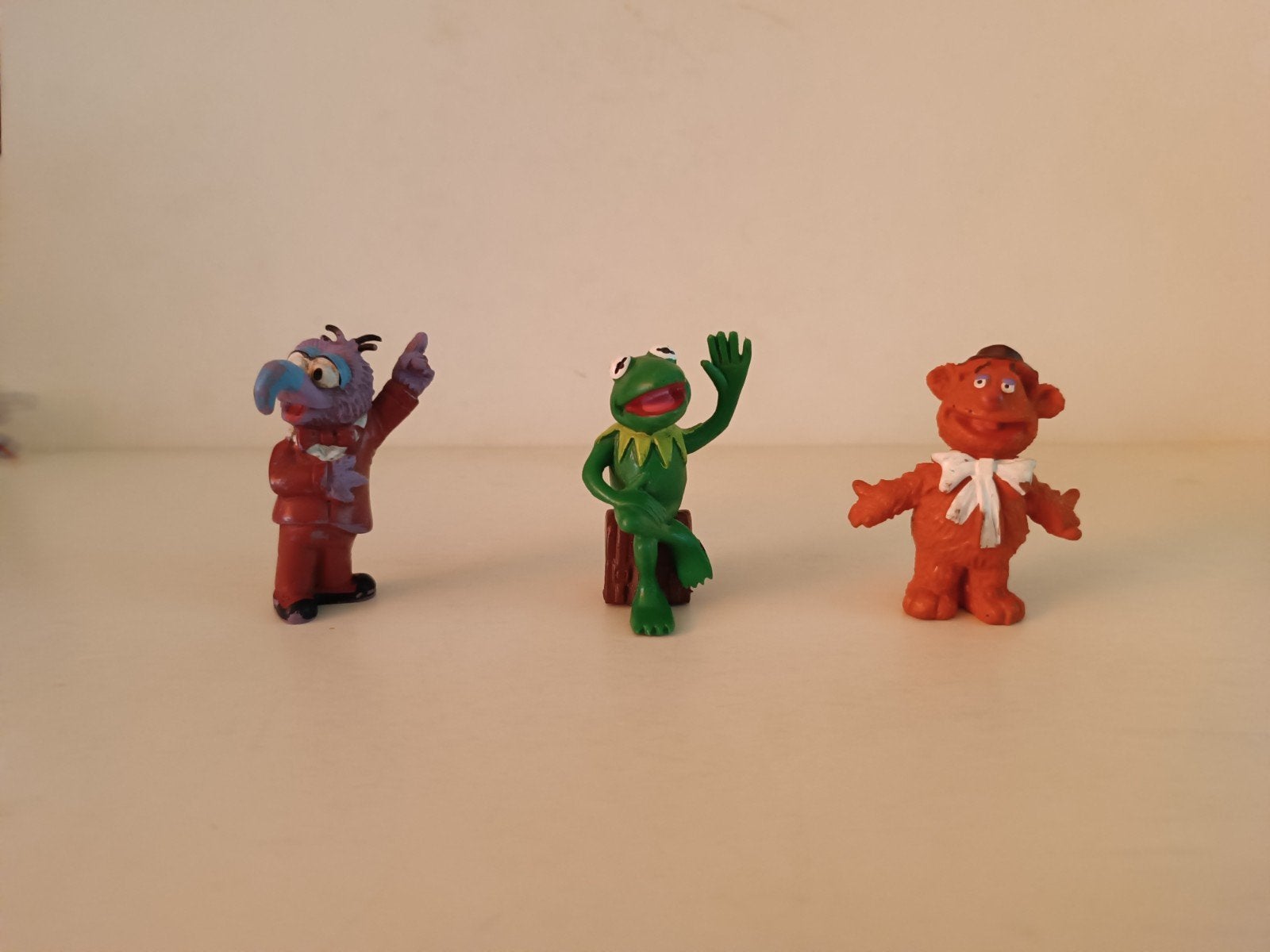 Vintage Muppets Bully Poppetjes: Gonzo, Kermit, Fonzie 1976, Verzamelen, Ophalen of Verzenden, Gebruikt