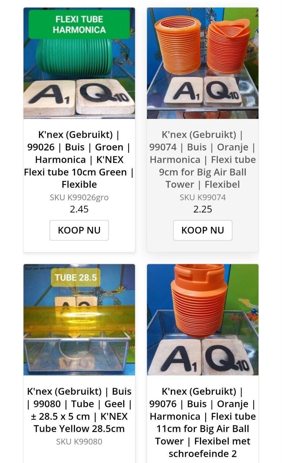 K'nex buizen voor bal-attracties - Diverse types en maten, Gebruikt, K'nex Industries, K'nex, Info@knex.com