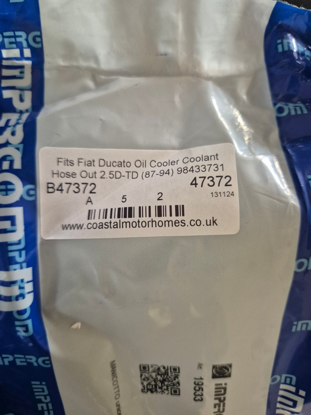 Fiat Ducato Oliekoeler Koelvloeistof Slang 2.5D-TD (87-94), Ophalen of Verzenden, Nieuw, Fiat