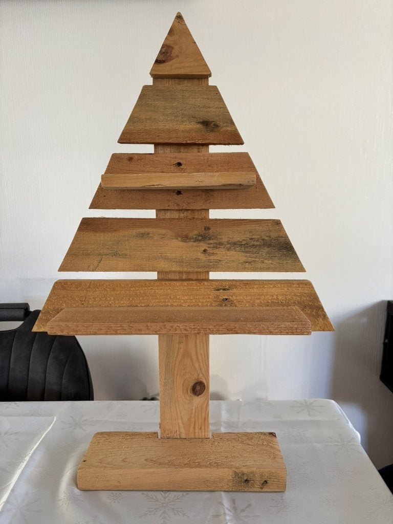 Houten decoratie kerstboom, Ophalen, Gebruikt