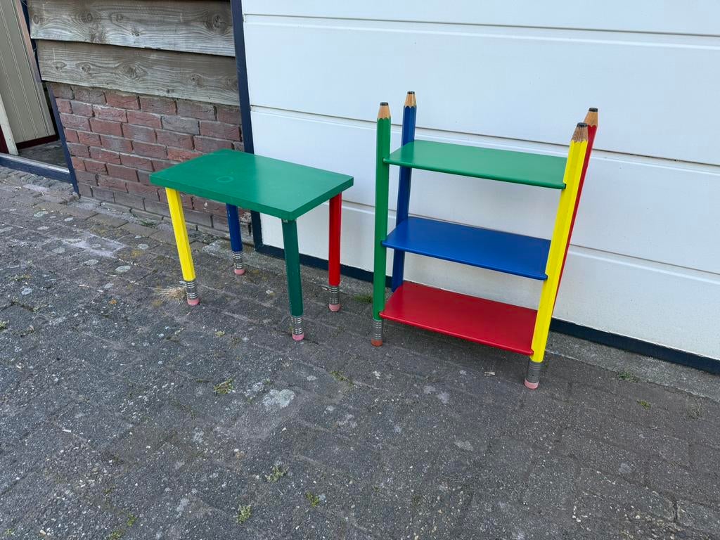 Wandrek plus gratis tafeltje Pierre Sala, Ophalen, Met plank(en), Gebruikt, 50 tot 100 cm
