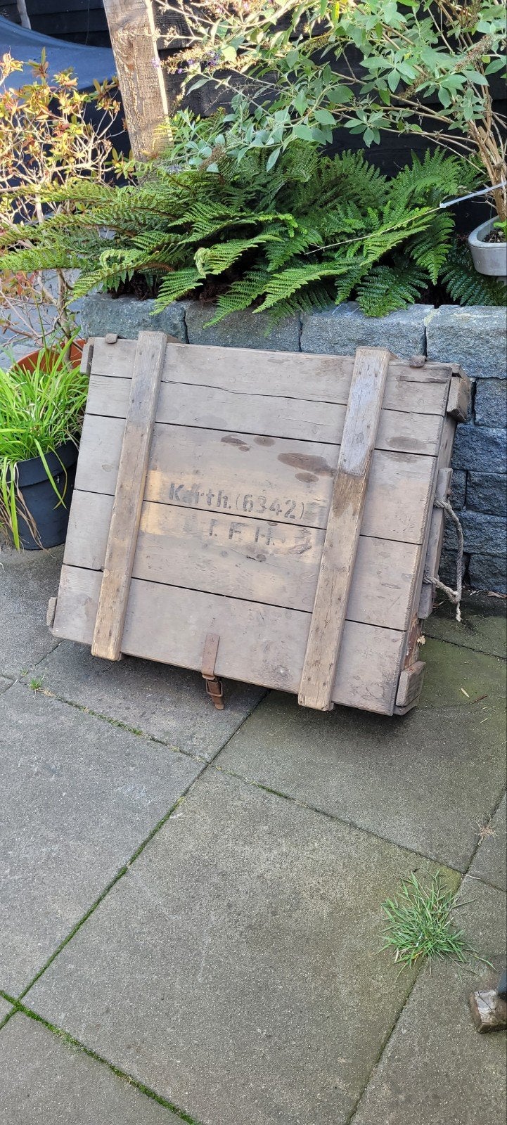 Grote Duitse LFH18 10.5 transport kist te koop, Ophalen, Landmacht, Duitsland, Kist of Geocache