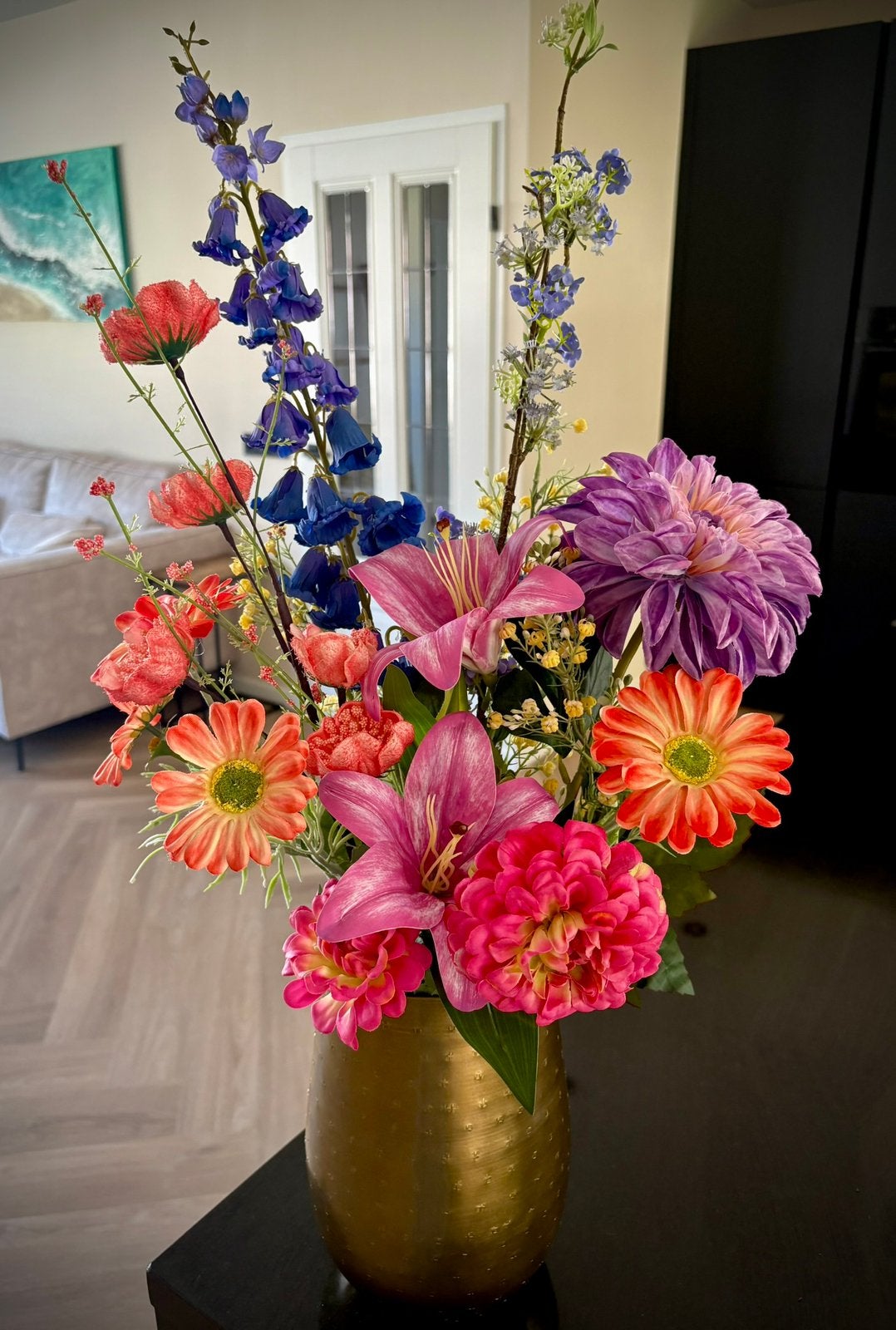 Kunstboeket | Zijdenbloemen en kunstbloemen | Nieuw, Huis en Inrichting, Woonaccessoires | Kunstplanten en Kunstbloemen, Ophalen of Verzenden