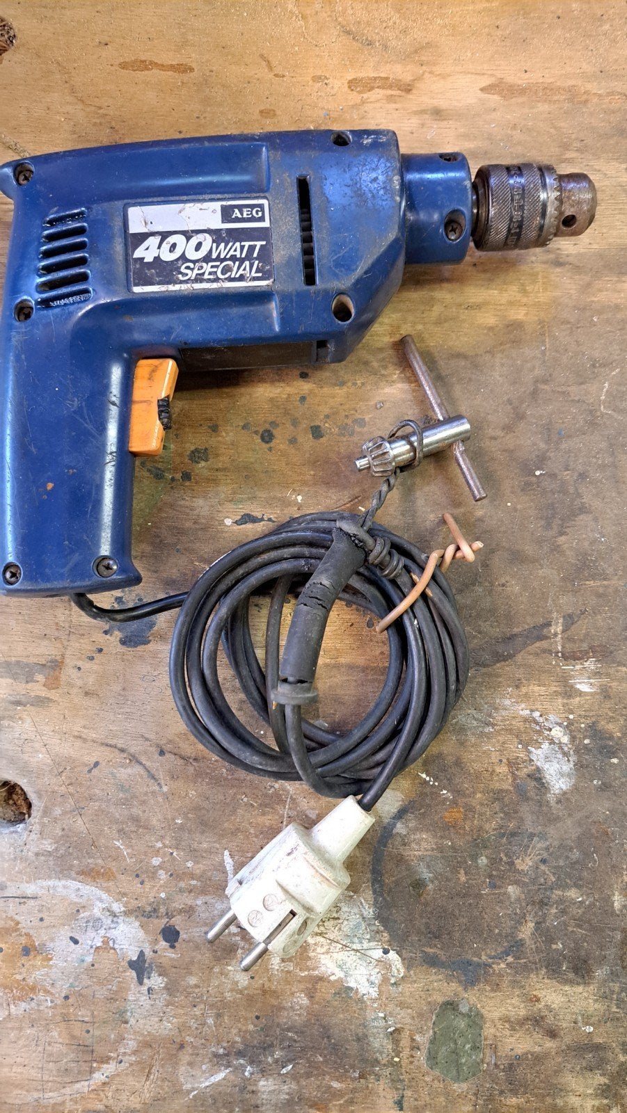 AEG 400 Watt Special Boormachine - Werkt perfect!, Ophalen of Verzenden, Gebruikt, 400 tot 600 watt, Boormachine