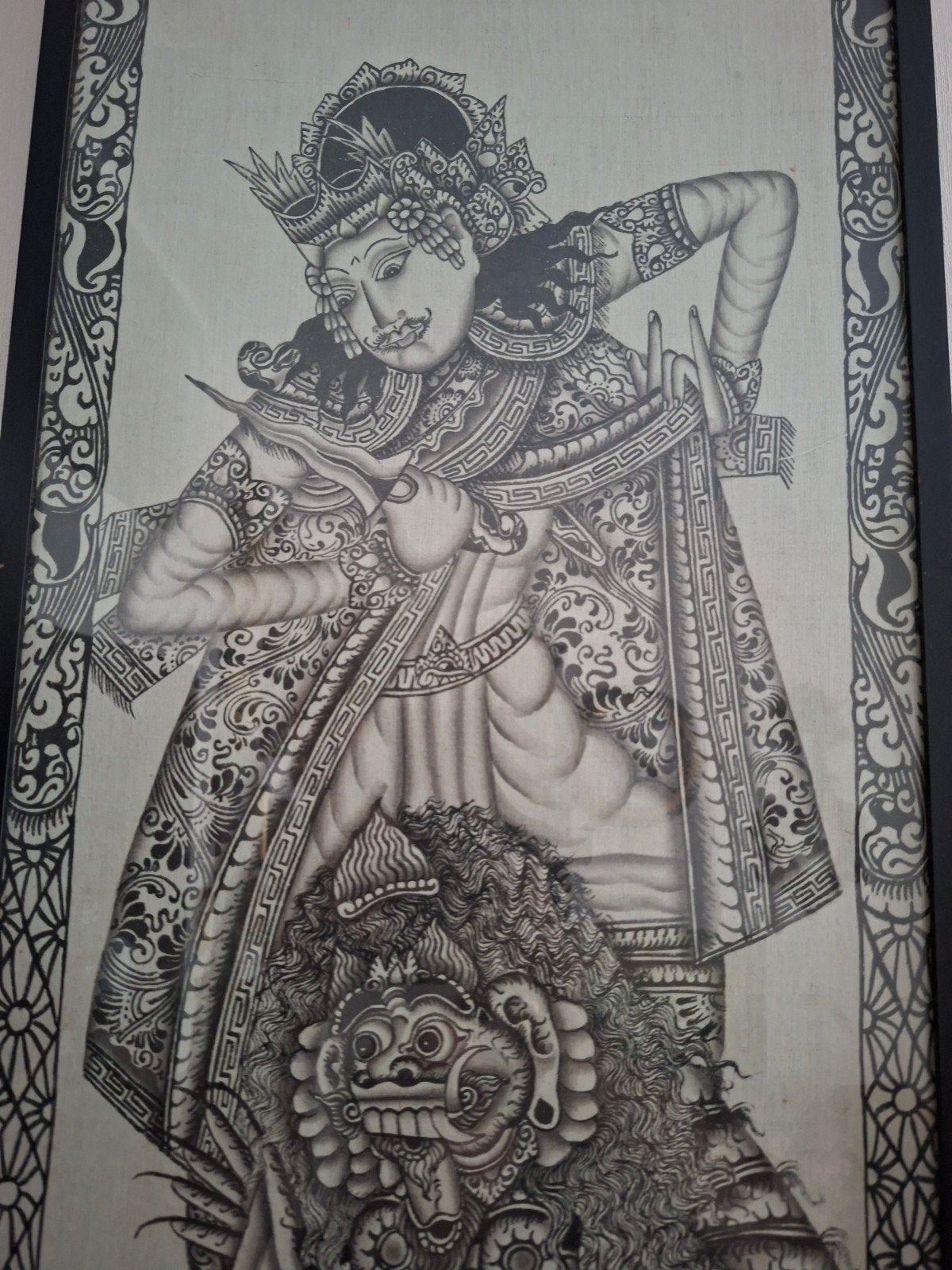 Indonesië bali india schilderij langwerpige, Ophalen