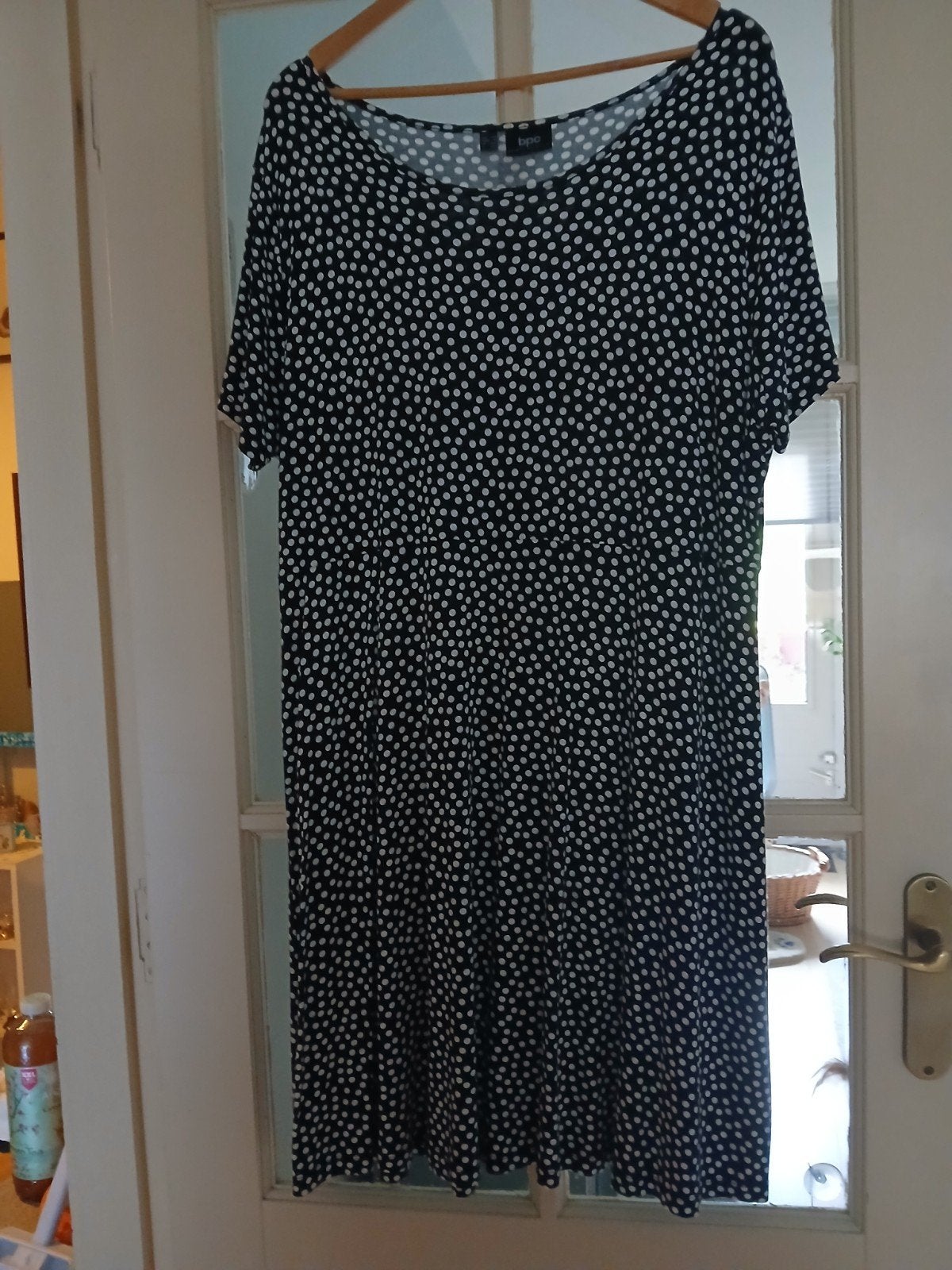Polka Dot Jurk maat 48/50 BPC collection, Ophalen of Verzenden, Zo goed als nieuw, Zwart, Jurk