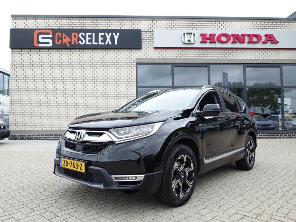Honda CR-V 1.5 VTEC TURBO 193pk AWD CVT Lifestyle 7 Zitplaat, Auto's, Lederen bekleding, 4 cilinders, 7 stoelen, Zwart