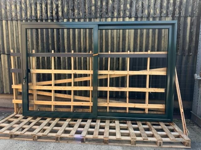 Aluminium schuifpui (nieuw, 1x kort gemonteerd), Ophalen, 225 cm of meer, Nieuw, Aluminium