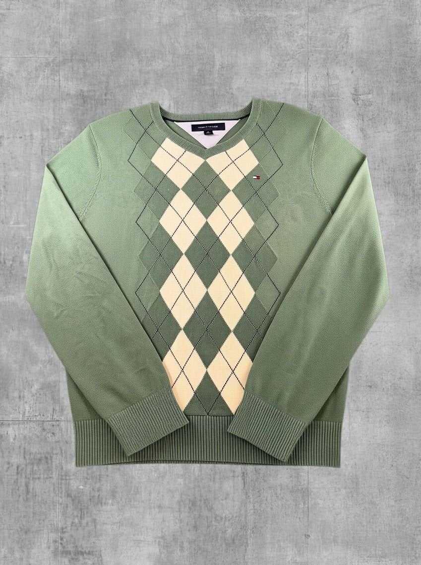Tommy Hilfiger trui groen maat M argyle, Tommy Hilfiger Europe B.V., Danzigerkade 165, 1013 AP Amsterdam, Nederland, Contact.nl@service.tommy.com