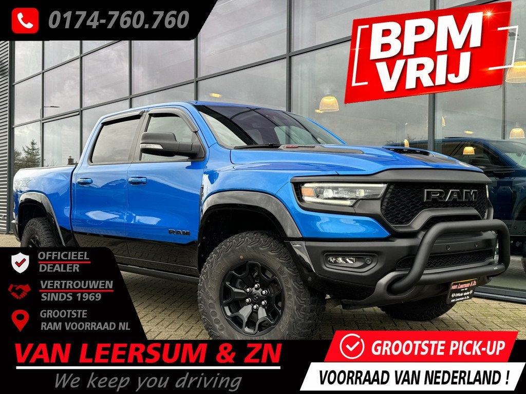 Dodge Ram 1500 6.2 V8 TRX | Pano | H&K | Bullbar (bj 2022), Auto's, Automaat, Gebruikt, Blauw, RAM 1500