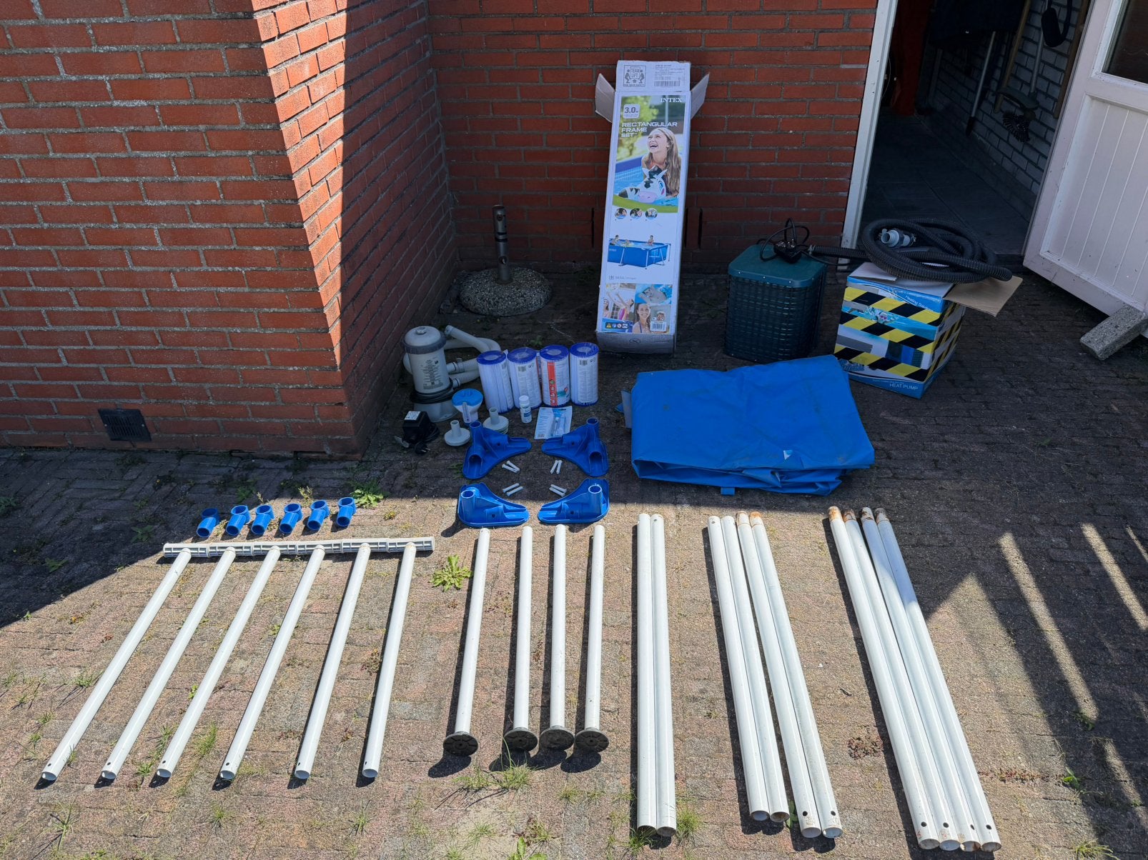 Intex zwembad 3x2 meter – complete set met warmtepomp+extras, Ophalen, Gebruikt, Opzetzwembad, 200 tot 400 cm