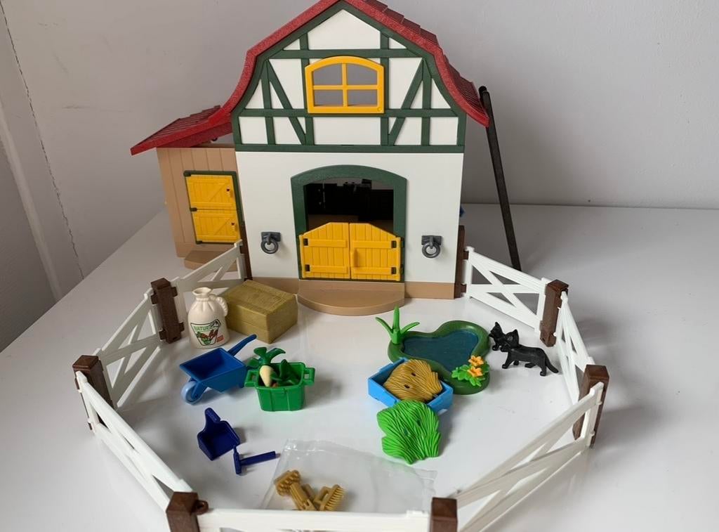 Playmobil Paardenstal met accessoires en figuren, Ophalen, Zo goed als nieuw, Complete set
