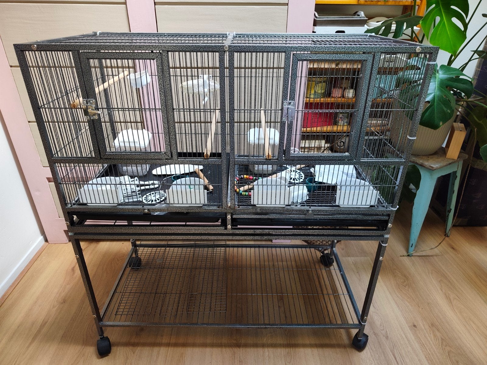 Vogelkooi, Ophalen, Zo goed als nieuw, Metaal, Vogelkooi