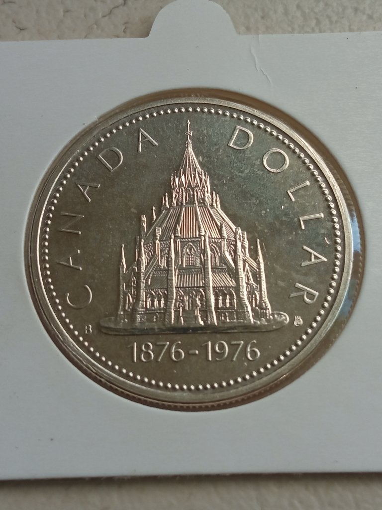 Canada 1 dollar 1976., Ophalen of Verzenden, Noord-Amerika, Losse munt, Zilver