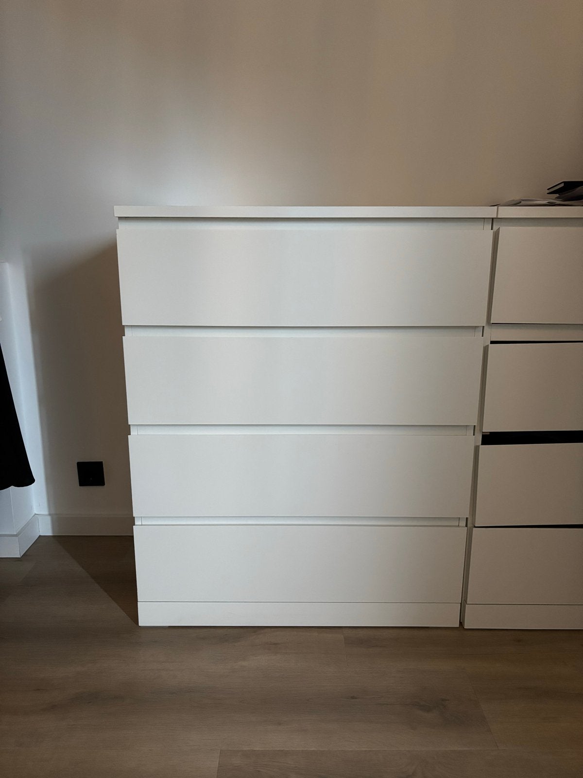 IKEA MALM Ladekast 4 lades, hoogglans wit, 80x100 cm, Ophalen, Gebruikt, 100 tot 150 cm, 50 tot 100 cm