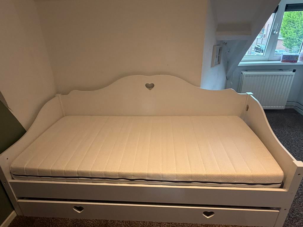 bed met lade, Ophalen, Gebruikt, 90 cm, Eenpersoons