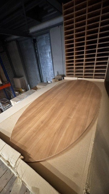 Vergadertafel blad beuk en kersen ovaal 12 stuks nieuw, Ophalen, Nieuw