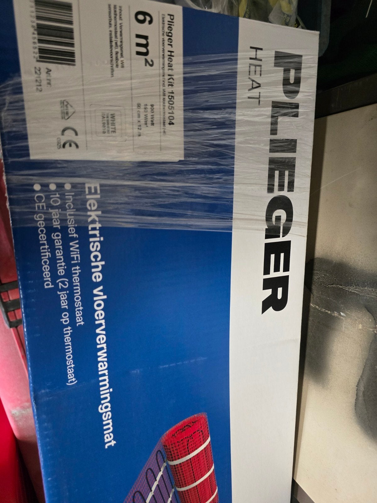 Nieuwe Plieger Heat elektrische vloerverwarmingsmat 6m², Minder dan 30 cm, Overige typen, Nieuw, Ophalen of Verzenden
