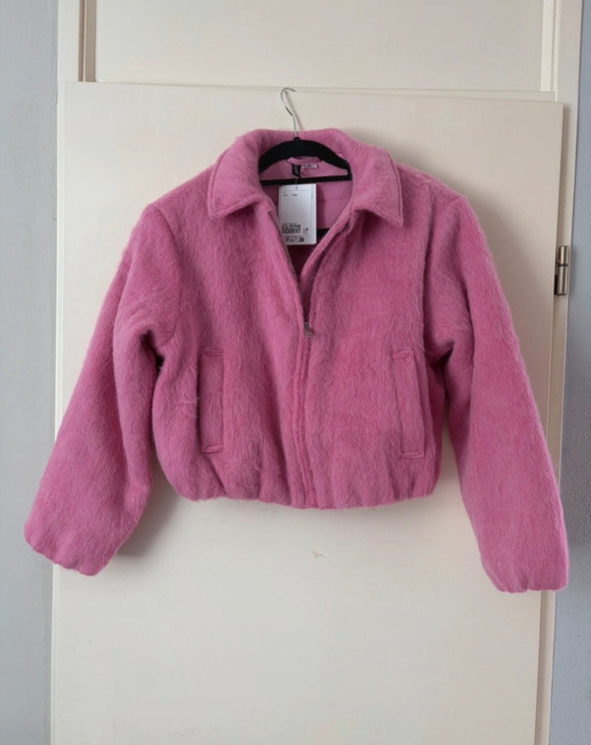 Roze H&M bomber jasje, maat XXS, nieuw met kaartje, Verzenden, Nieuw, Maat 34 (XS) of kleiner, Roze