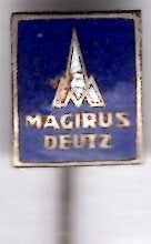 Magirius Deutz blauw email vrachtauto speldje ( T_117a), Verzenden, Zo goed als nieuw, Transport, Speldje of Pin