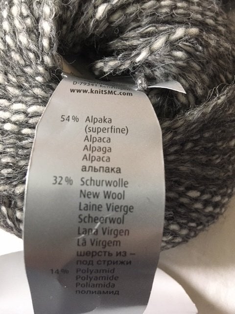 Foto 2 van 700 gr SMC Tweed de Luxe, Alpacagaren, grijs/wit