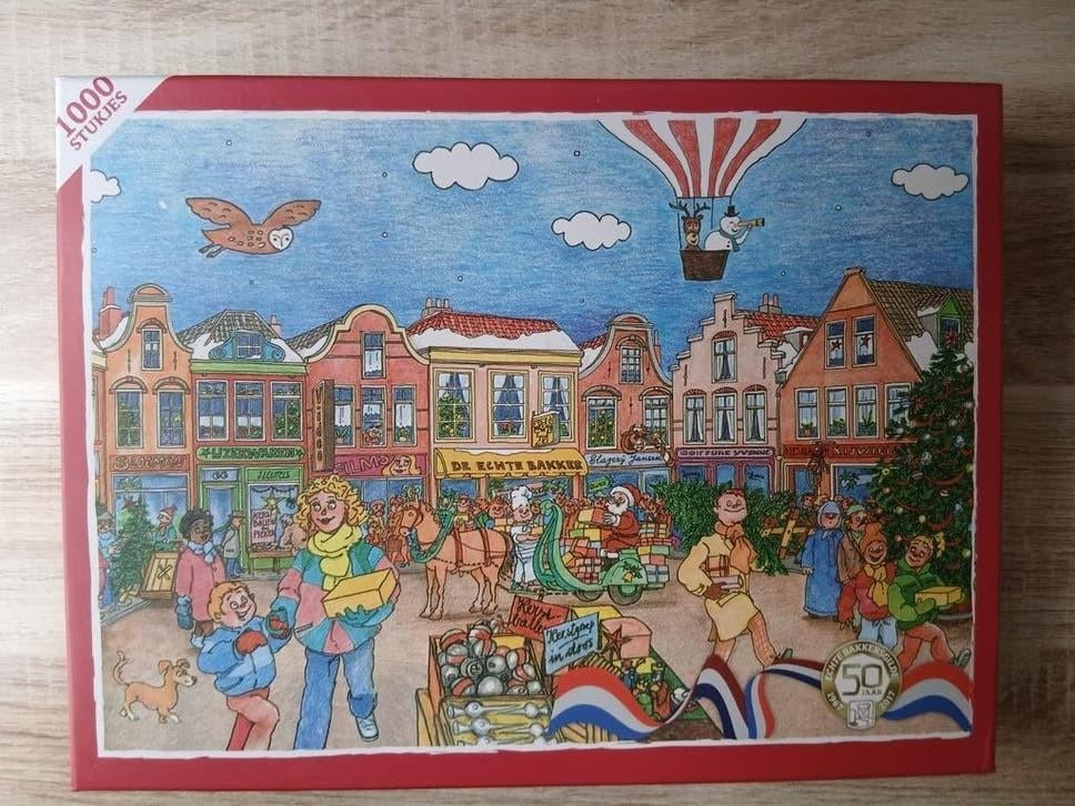 Puzzel 1000 Stukjes de kerstmarkt, Hobby en Vrije tijd, Denksport en Puzzels, Ophalen of Verzenden, 500 t/m 1500 stukjes, Zo goed als nieuw