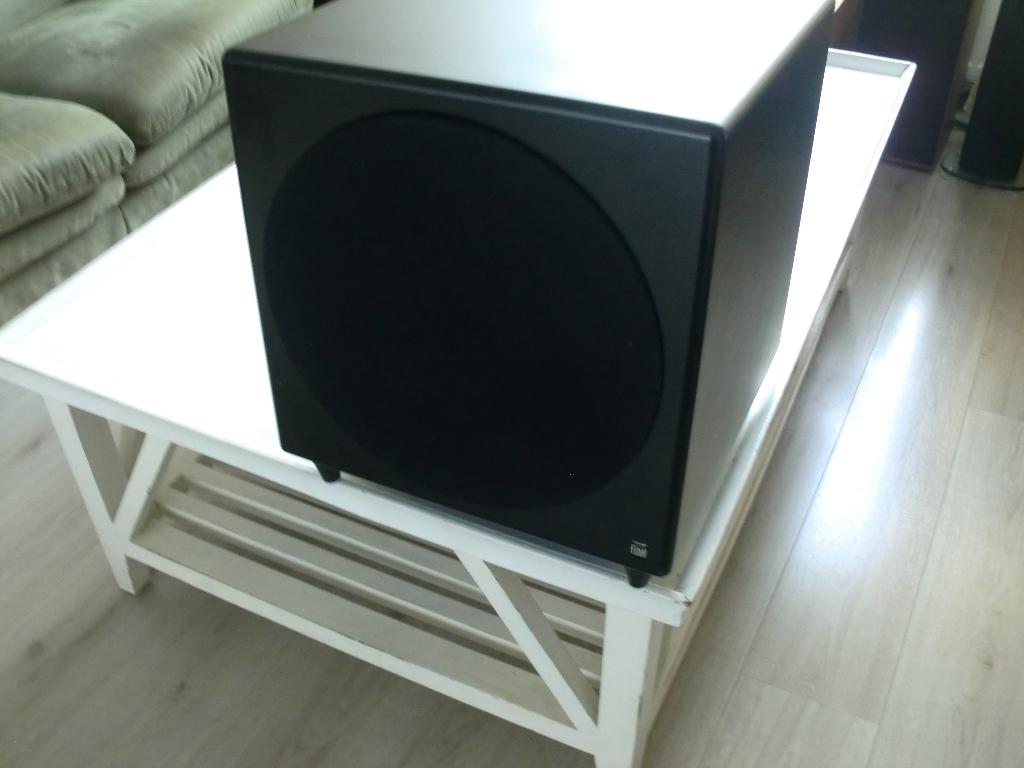 Final S220 Active Subwoofer 12 inch onderhoud gehad., Subwoofer, Refurbished, 120 watt of meer, Ophalen