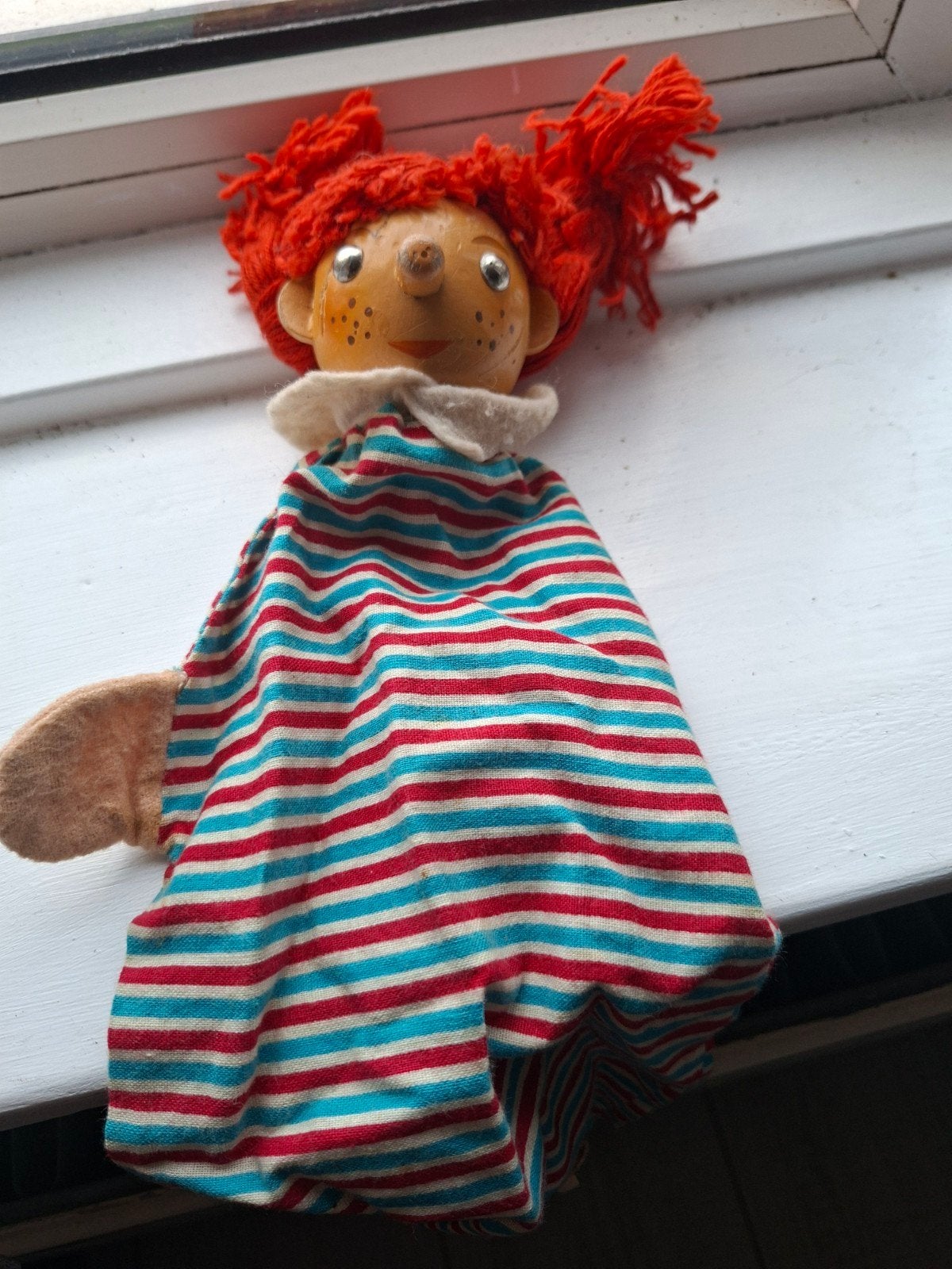 Vintage Pippi Langkous handpop, Verzamelen, Ophalen of Verzenden, Gebruikt