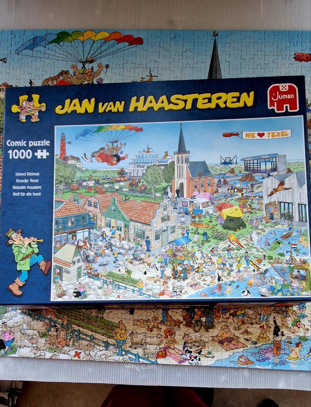 puzzel Jan van Haasteren 1000 stukjes kopen of ruilen, Hobby en Vrije tijd, Ophalen, 500 t/m 1500 stukjes, Gebruikt