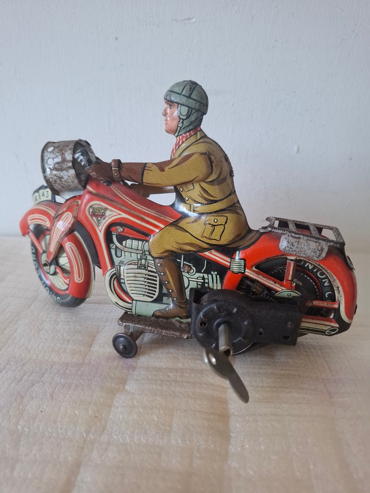 Blikken motor Jaren 50 het opwinden werkt zie de foto's, Ophalen of Verzenden