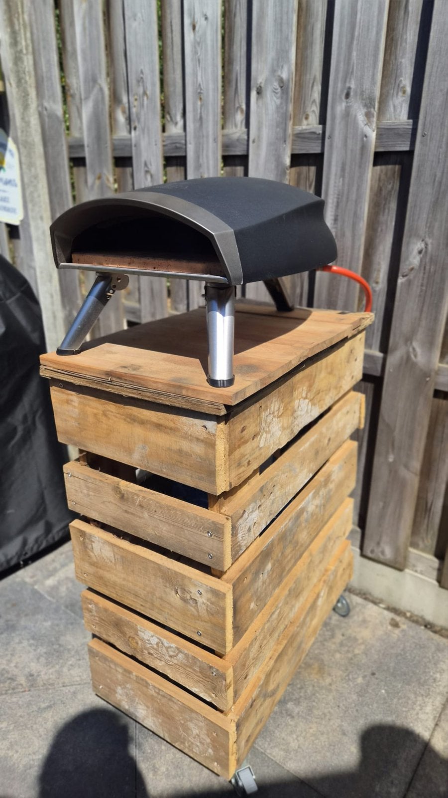 Nesta 12 inch pizzaoven op gas met biscottosteen, Tuin en Terras, Pizzaovens, Ophalen, Zo goed als nieuw