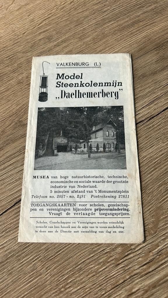 Brochure steenkolenmijn Valkenburg, Verzamelen, Ophalen of Verzenden, 1980 tot heden, Tijdschrift