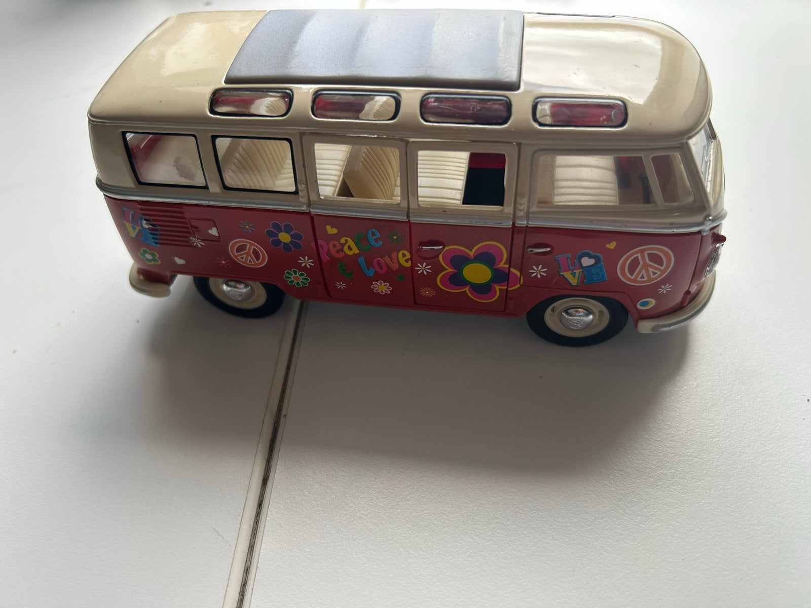 Grote Speelgoed Volkswagen Bus - Hippie Stijl, Ophalen of Verzenden, Gebruikt