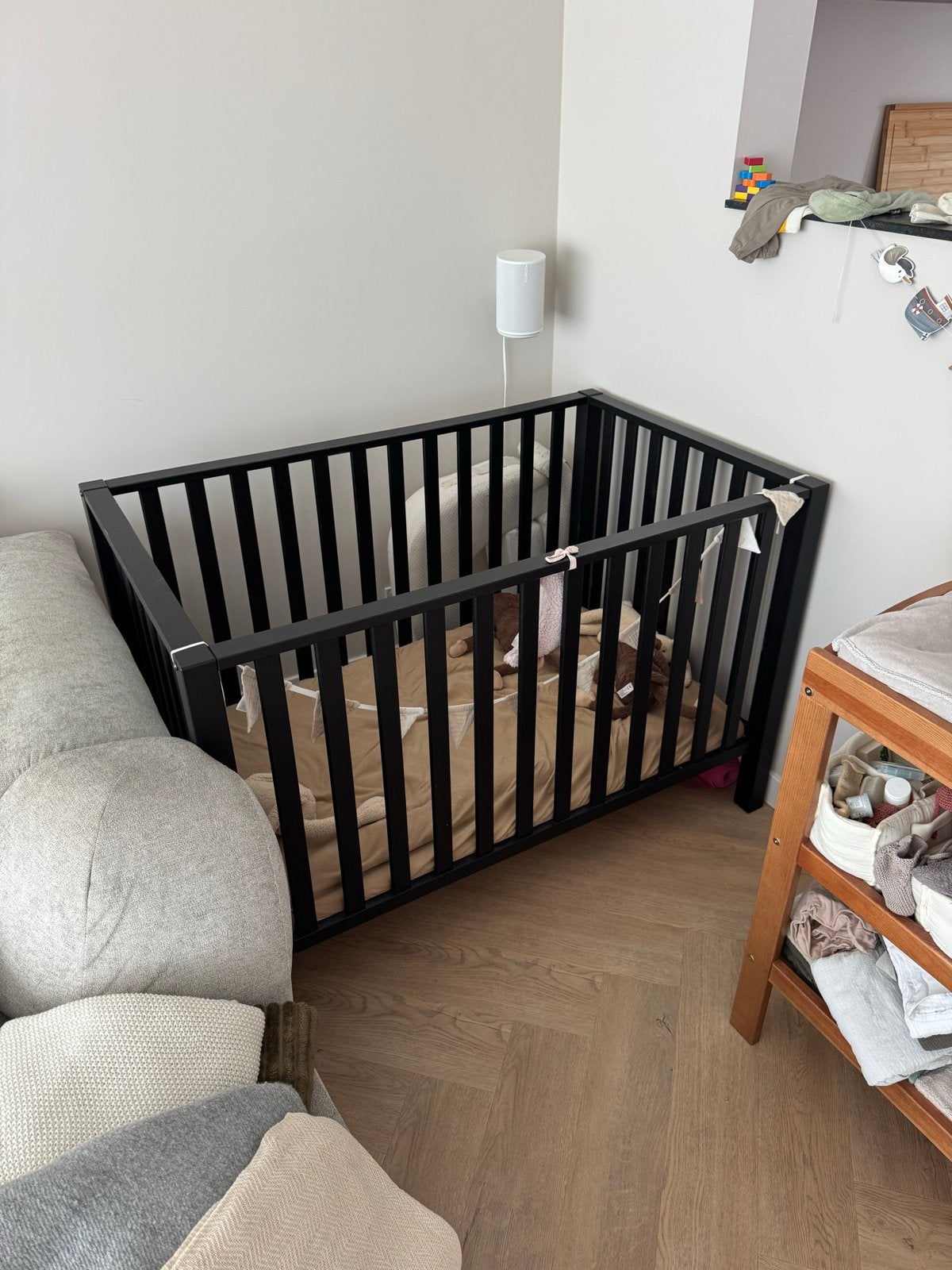 Europe Baby Casper Tweelingbox Zwart 130x80, Kinderen en Baby's, Boxen, Ophalen, Gebruikt, Rechthoekig