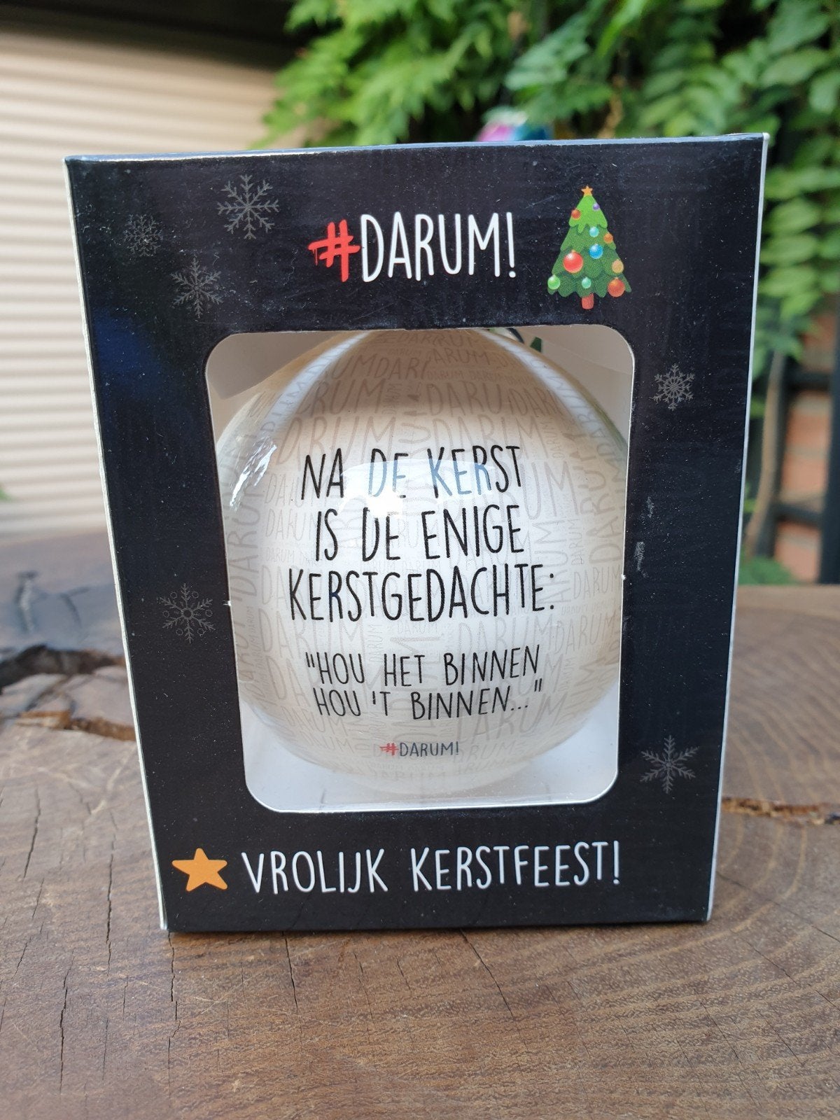 kerstbal met tekst/kerstbal/grappige tekst/Darum, Verzenden, Nieuw