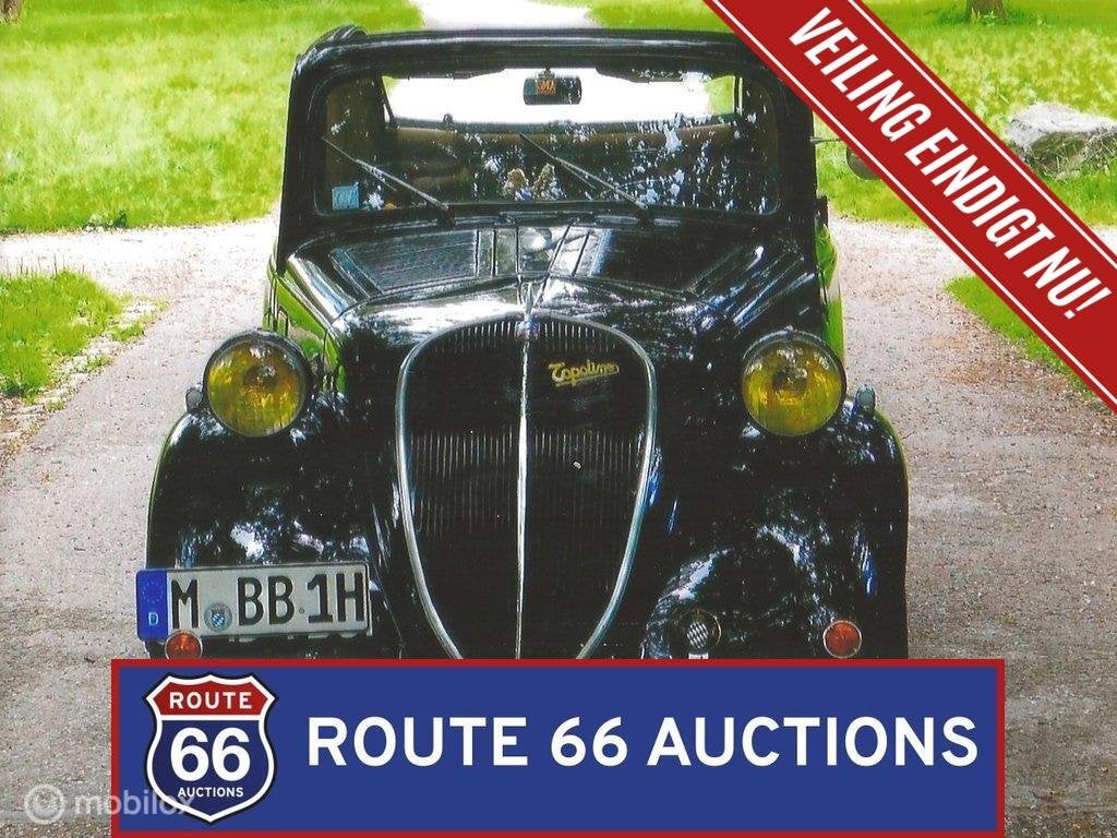 Simca 5 | 1946 | Route 66 Auctions, Auto's, Overige merken, Overige carrosserieën, Zwart, Bedrijf