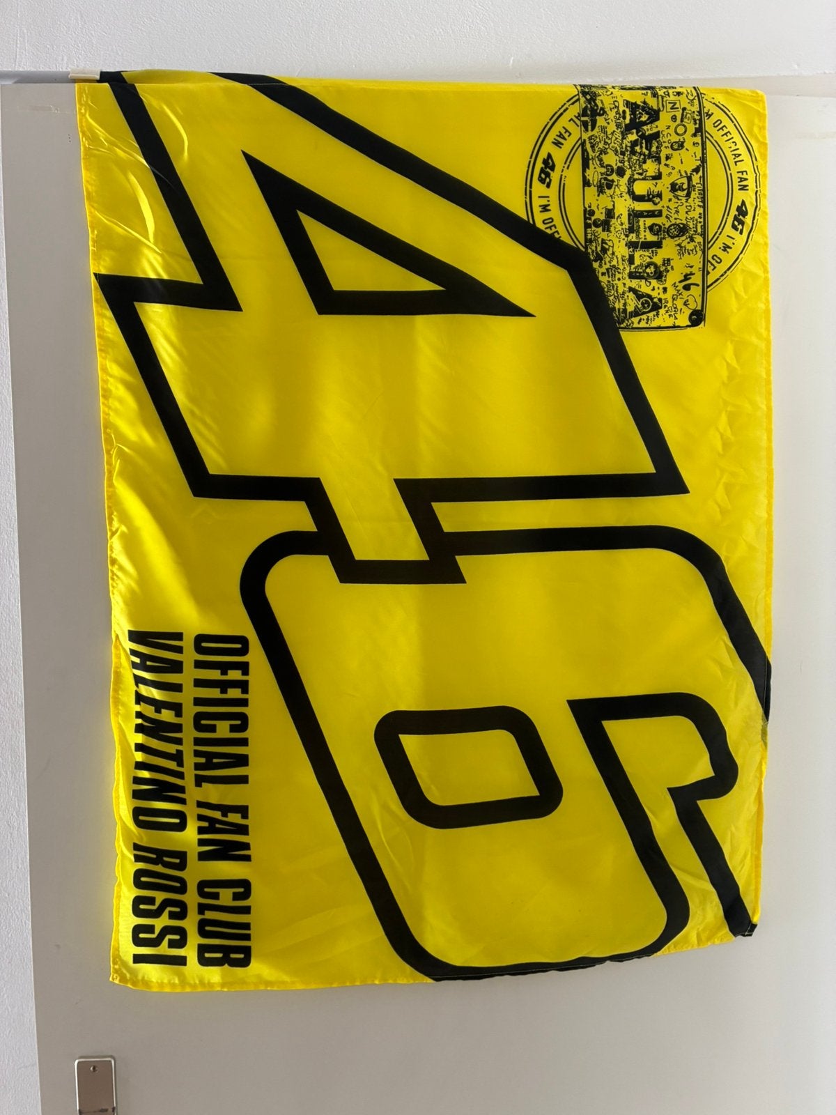 Vlag Valentino Rossi 90x70cm, Ophalen, Zo goed als nieuw